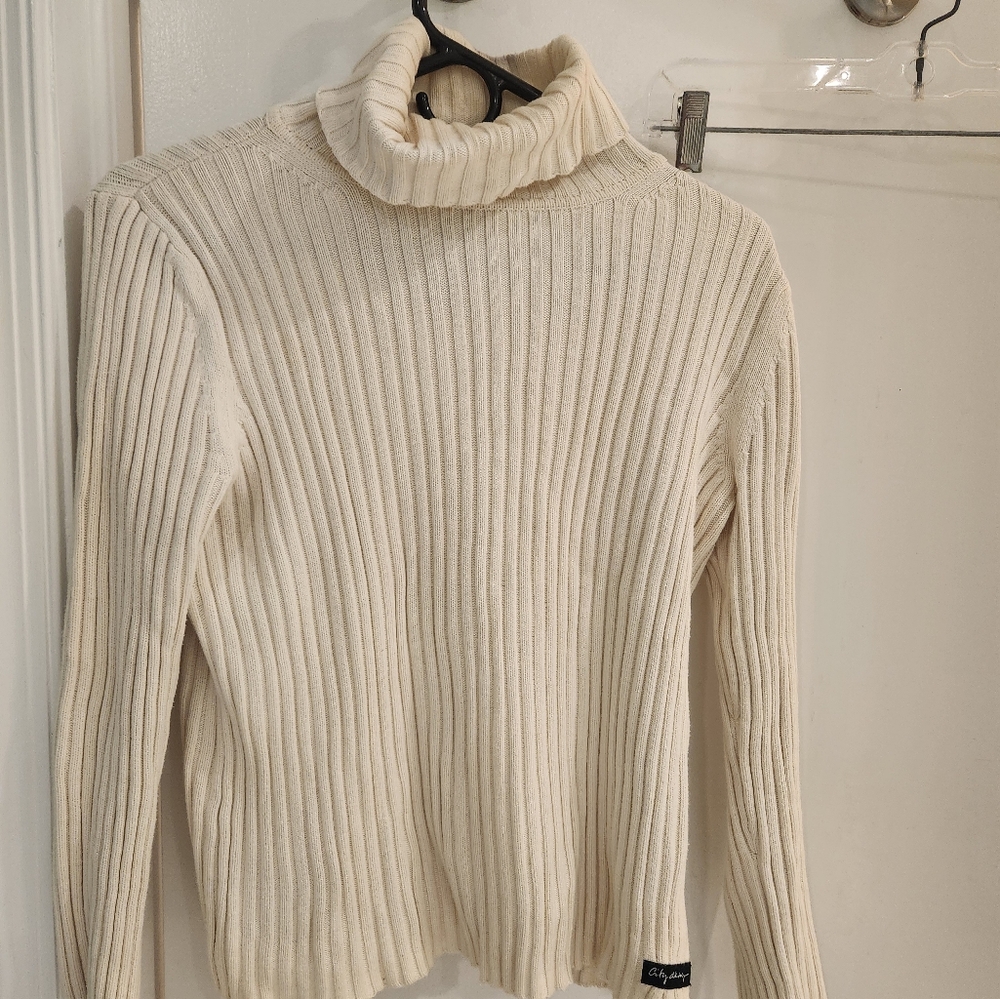 VINTAGE DKNY ribbed turtleneck cotton